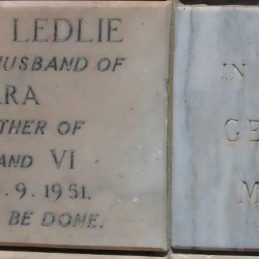 LEDLIE James -1951 :: WATT George Alick -1952 &amp; Mercie May -1982