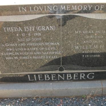 LIEBENBERG Willem H.S. 1910-1981 &amp; Theda Isit 1921-2007