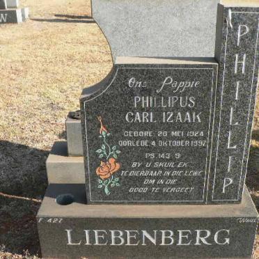 LIEBENBERG Phillipus Carl Izaak 1924-1997