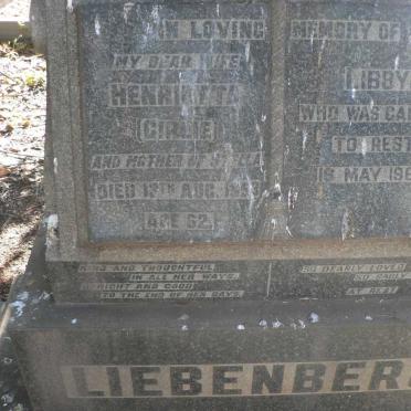 LIEBENBERG Henrietta -1953 :: LIEBENBERG Libby -1962