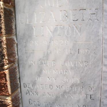LINTON Joey Elizabeth 1929-1993