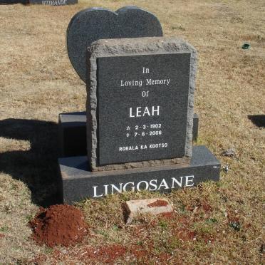 LINGOSANE Leah 1902-2006