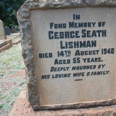 LISHMAN George Seath -1940