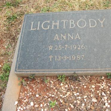 LIGHTBODY Anna 1926-1987