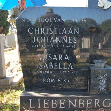 LIEBENBERG Christiaan Johannes 1900-1981 &amp; Susara Isabella 1907-1988