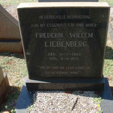 LIEBENBERG Frederik Willem 1904-1971