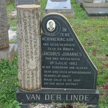 LINDE Jacobus Johannes, van der -1967
