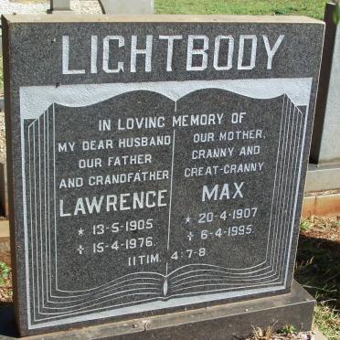 LIGHTBODY Lawrence 1905-1976 &amp; Max 1907-1995
