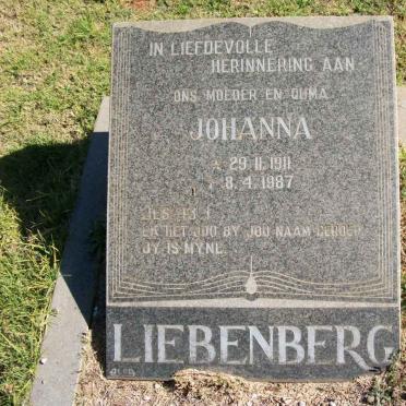 LIEBENBERG Johanna 1911-1987