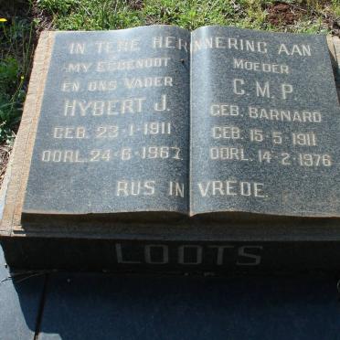 LOOTS Hybert J. 1911-1967 &amp; C.M.P. BARNARD 1911-1976