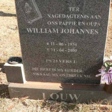 LOUW Wlliam Johannes 1934-2000