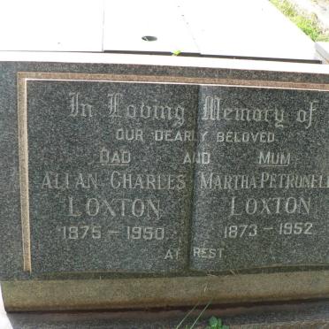 LOXTON Allan Charles 1875-1950 &amp; Martha Petronella 1873-1952