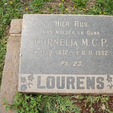 LOURENS Cornelia M.C.P. 1872-1952
