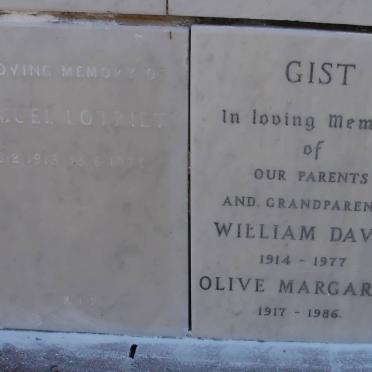 LOTRIET Samuel 1913-1976 :: GIST William David 1914-1977 &amp; Olive Margaret 1917-1986