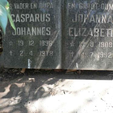 LOTTER Casparus Johannes 1896-1978 &amp; Johanna Elizabeth 1908-1982e