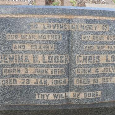 LOOCK Chris 1913-1956 &amp; Jemima D. 1915-1964