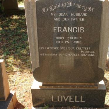 LOVELL Francis 1904-1965
