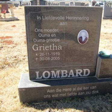 LOMBARD Grietha 1919-2005