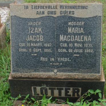 LOTTER Izak Jacob 1867-1955 &amp; Maria Magdalena 1871-1942
