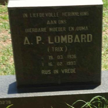 LOMBARD A.P. 1936-1993