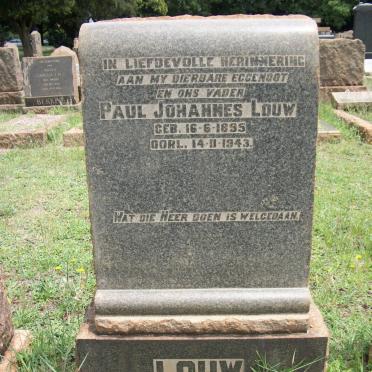 LOUW Paul Johannes 1895-1943