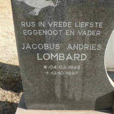 LOMBARD Jacobus Andries 1945-1997