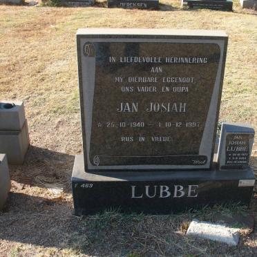 LUBBE Jan Josiah 1940-1997