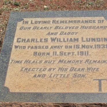 LUNDIN Charles William 1911-1938