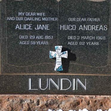 LUNDIN Hugo Andreas -1968 &amp; Alice Jane -1957 :: LUNDIN  Peter Gladstone 1933-1998