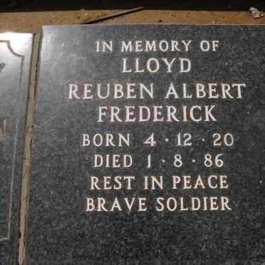 LLOYD Reuben Albert Frederick 1920-1986