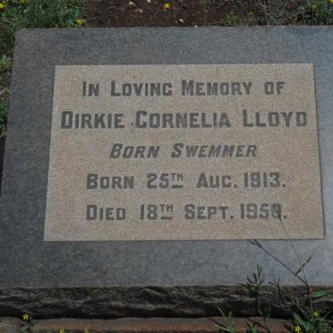 LLOYD Dirkie Cornelia nee SWEMMER 1913-1950