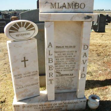 MLAMBO Albert David 1918-2007