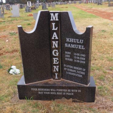 MLANGENI Khulu Samuel 1940-2008