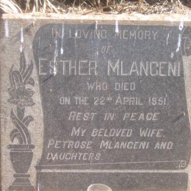 MLANGENI Esther -1951