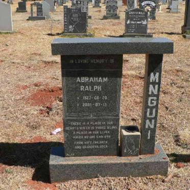 MNGUNI Abraham Ralph 1927-2005