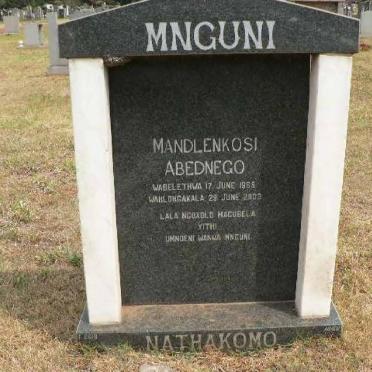 MNGUNI Mandlenkosi Abednego 1969-2003