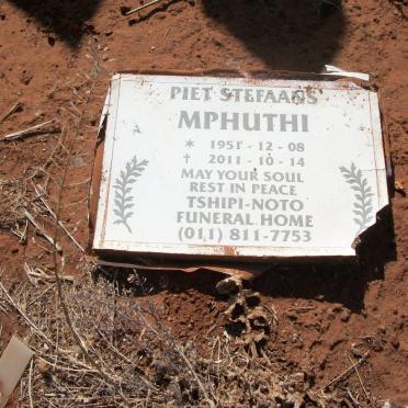 MPHUTHI Piet Stefaans 1951-2011
