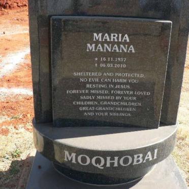 MQHOBAI Maria Manana 1937-2010
