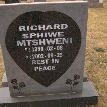 MTSHWENI Richard Sphiwe 1956-2002