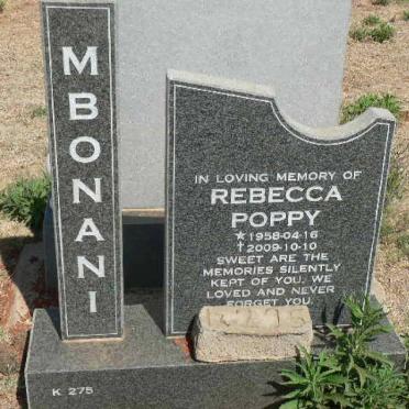 MBONANI Rebecca Poppy 1958-2009