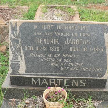 MARTENS Hendrik Jacobus 1879-1935