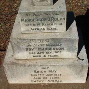 MARGERSON J. Rolph -1933 :: MARGERSON Erica May -1935 :: MARGERSON Roy -1929