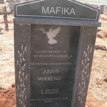 MAFIKA Julius Msebenzi 1942-2010