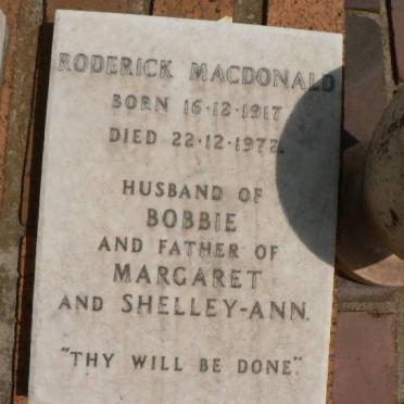 MACDONALD Roderick 1917-1972