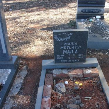 MAILA Maria Motlatsi 1908-1975