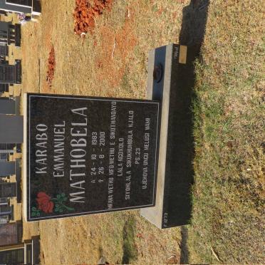 MATHOBELA Karabo Emmanuel 1983-2000