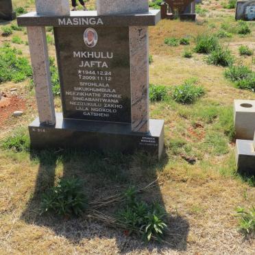 MASINGA Mkhulu Jafta 1944-2009