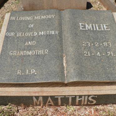 MATTHIS Emilie 1883-1971