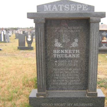 MATSEPE Benneth Thulane 1965-2007