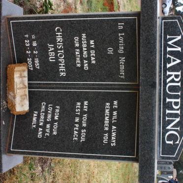 MARUPING Christopher Jabu 1957-2007
